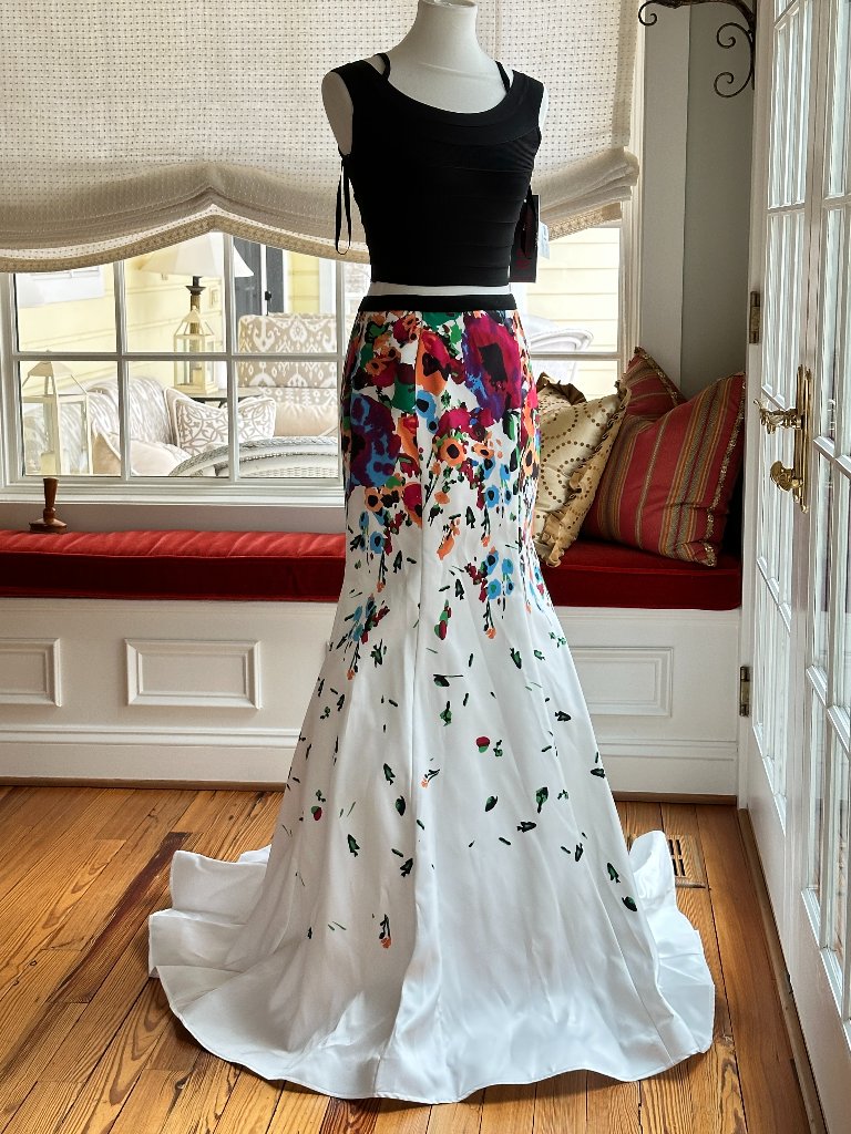 Jovani 58978 Two-Piece Floral Print Prom Dress - Nwt - Size 4